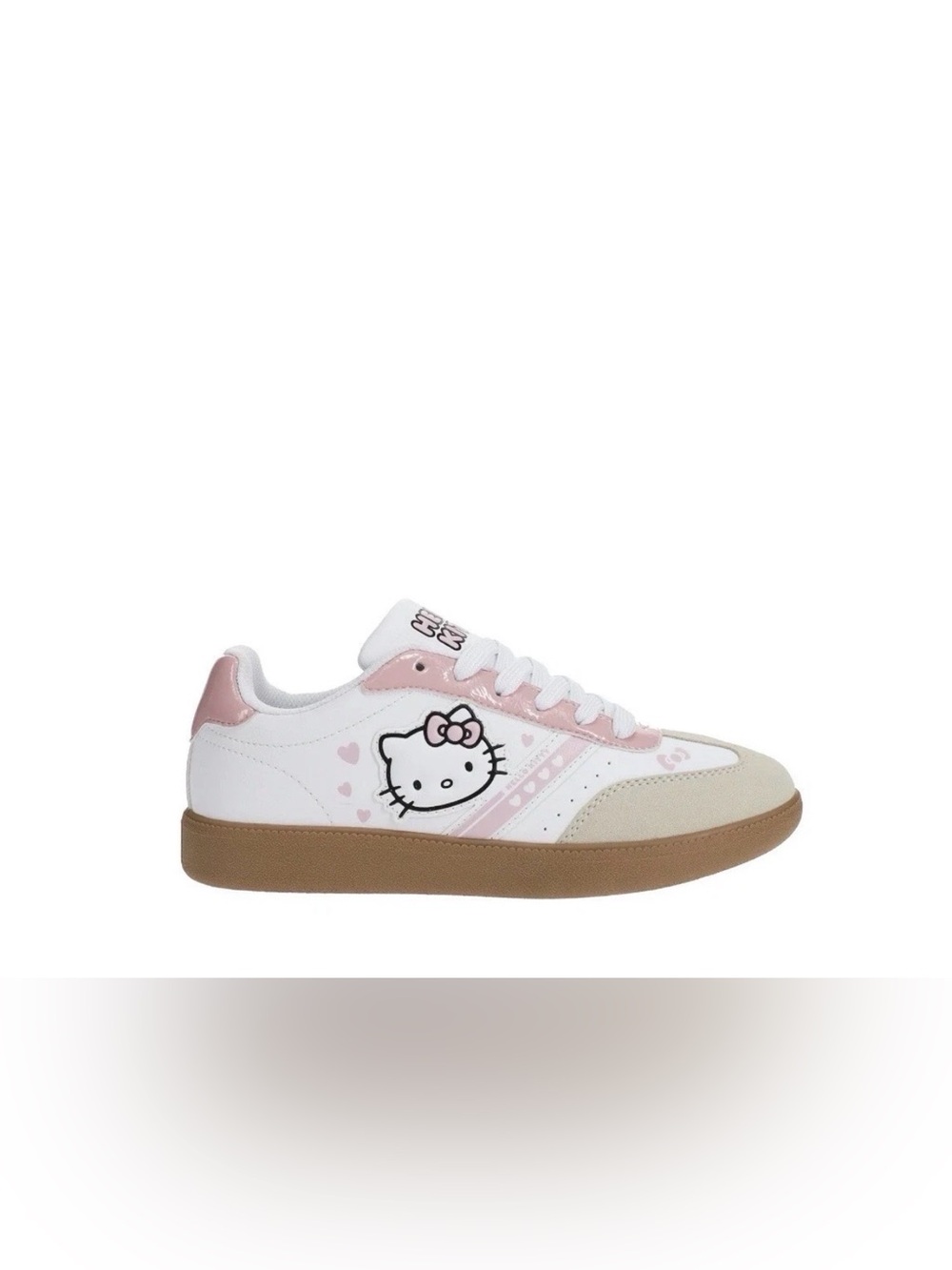 Hello Kitty White, Pink & Tan Women's size 11 Casual Lace-Up Sneakers - Picture 7 of 7